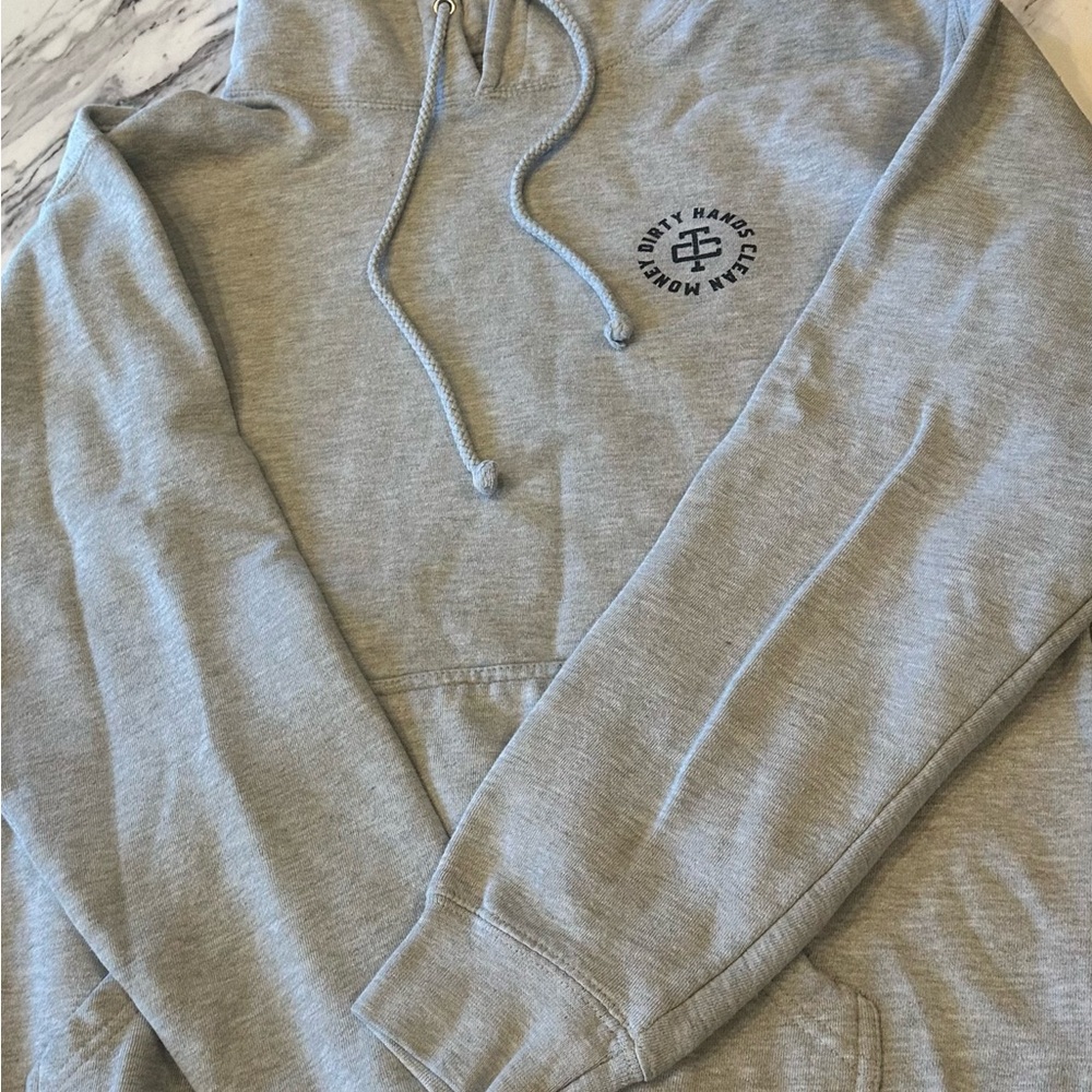 Dirty Hands Clean Money Gray Hoodie
